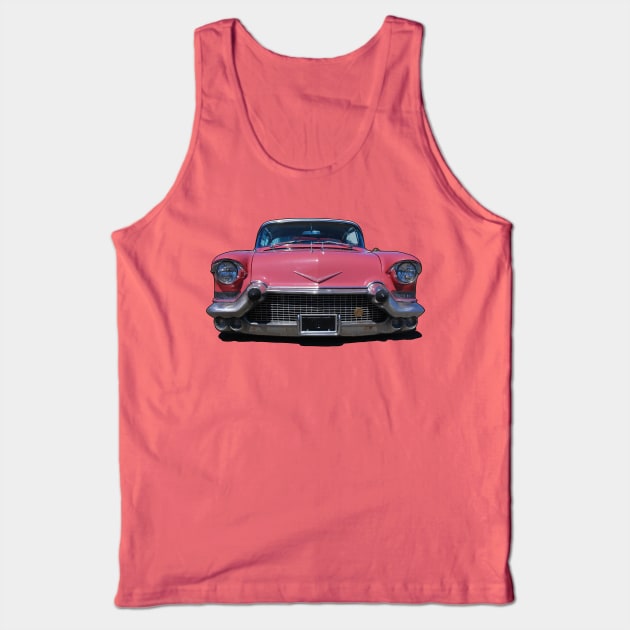 Pink '57 Cadillac front end Tank Top by JonnyFivePhoto